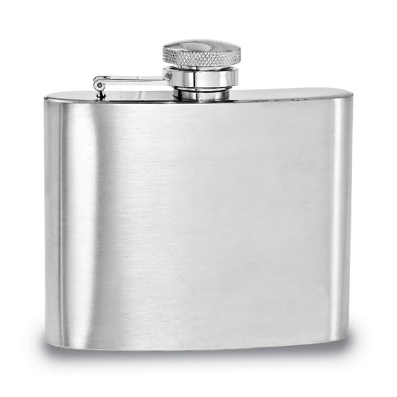 Brushed Stainless Steel 5oz Square Flask GP2716