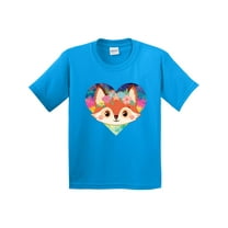 Inktastic Fox Lover Heart Cute for Girls Youth T-Shirt