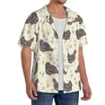 thumbnail image 2 of Goofa Funny Chicken Printed Men's Casual Short-sleeved Shirt,Lightweight Breathable Button-down,Summer Casual men's top,Versatile Fashion shirt-4X-Large, 2 of 7