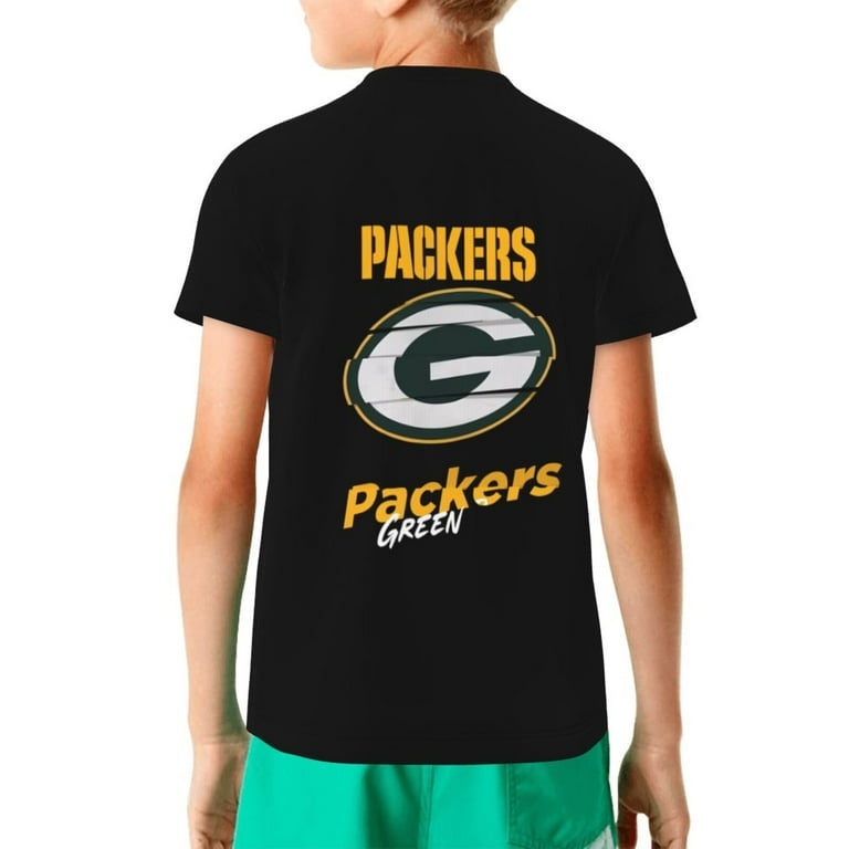 Green Bay Packers Kids Teen fashion comfortable short sleeves Boys and girls friendly A must have T shirt for football Youth fans Walmart