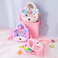 thumbnail image 4 of Kids Baby Girls Teens Plush Unicorn Mini Crossbody Purse Handbag Wallet Cute Princess Purse Shoulder Bag, 4 of 5
