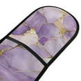 thumbnail image 4 of Yayeee Double Oven Mitt Kitchen Heat Resistant Baking 35" x7" Quilted Glove, Pastel Purple Marble Pattern, 4 of 6