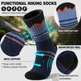 thumbnail image 3 of Calcetines térmicos de lana merino Sandsuced para hombre, 5 pares, 3 of 6
