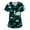 01-Cyan, variant on Scrubs Petite Women,Floral Print Medical Tops - Quick-Dry Scrub Blouse with Utility Pockets - Light Blue - L