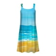 thumbnail image 4 of Viikei Women Dress Summer Maxi Dresses,Dresses for Women Clearance,Women's Summer Casual Loose Sleevless Crew Neck Dress Blue S, 4 of 5