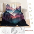 thumbnail image 5 of Farmhouse Mountain Blanket Soft Cozy Warm Throw Blanket for Couch, Plush Fuzzy Flannel Fleece Blankets for Sofa, Country Cabin Nature Sunrise Forest Bed Blankets Lightweight Gifts for Women, 30"x40", 5 of 9