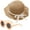 Khaki-bow, variant on Girls Straw Hat with Flower Round Sunglasses, Summer Foldable Large Brim Sunflower Bowknot Beach Toddler Straw Sun Hat, 2-6T