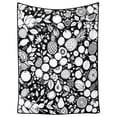 thumbnail image 2 of Halloween Decorations DIY Coloring Blanket, Black & White Witch Hat Pattern Creative Art Throw for Adults, Hand-Painted Fabric Canvas, 39.37" x 59.06" B, 2 of 8