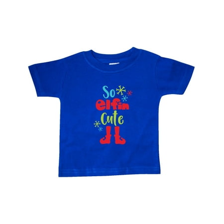 

Inktastic So Elfin Cute Elf Shoes Christmas - Red Green Gift Baby Boy or Baby Girl T-Shirt