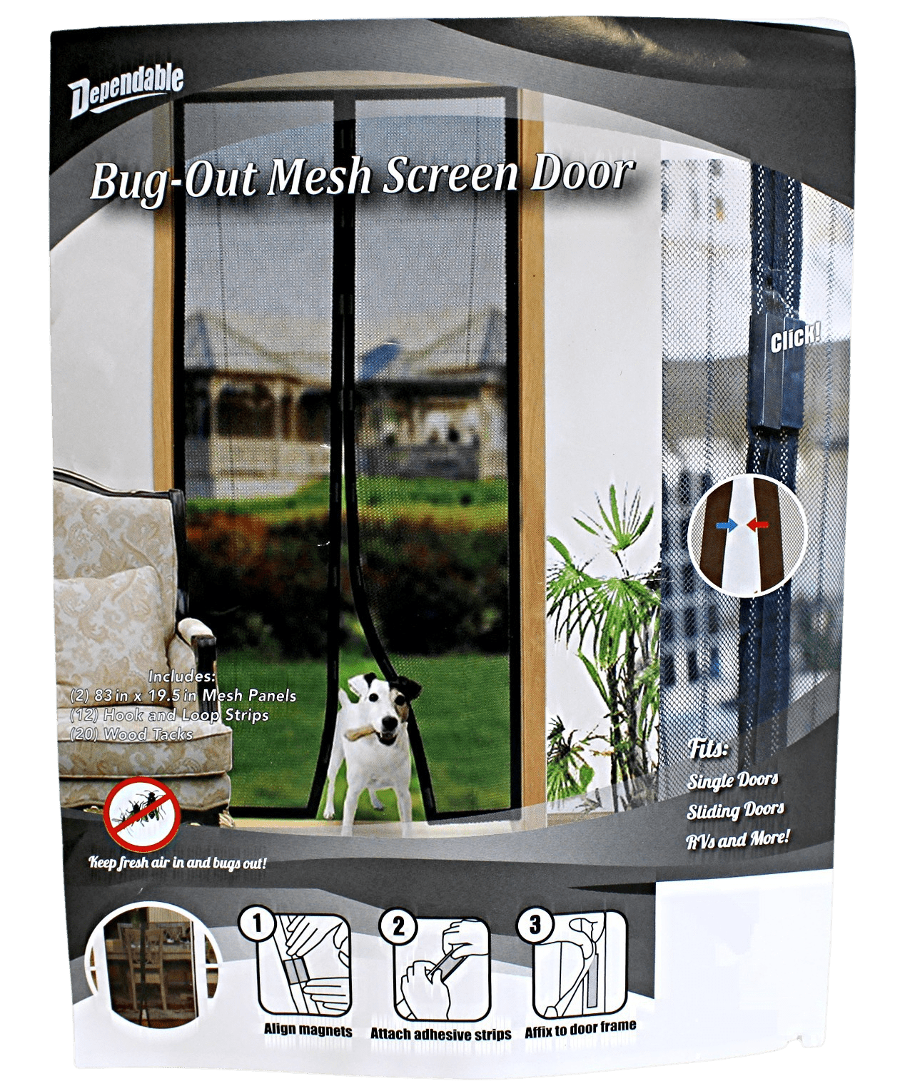 Buy BugOut Mesh Screen Door Keeps Bugs Out Animal Friendly