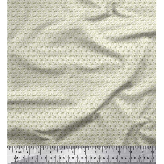 Soimoi Rayon Fabric Gear Parts Shirting Printed Fabric 1 Yard 56 Inch Wide