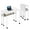 White, variant on Juiluna Folding Desk Small Rolling Desk with Storage Shelf,31.5 Inch Foldable Computer Table for Small Spaces, Space Saving Sofa Table with Wheels for Home Office, Study, Easy Assembly