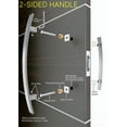 thumbnail image 4 of 48 Inch Two-Sided Stainless Steel Door Handles Brushed Nickel Finish, Modern Door Handle Pulls for Commercial Glass Entry Doors Wooden Barn Fiberglass Home Interior Exterior Doors, Flat Curved Bar, 4 of 13