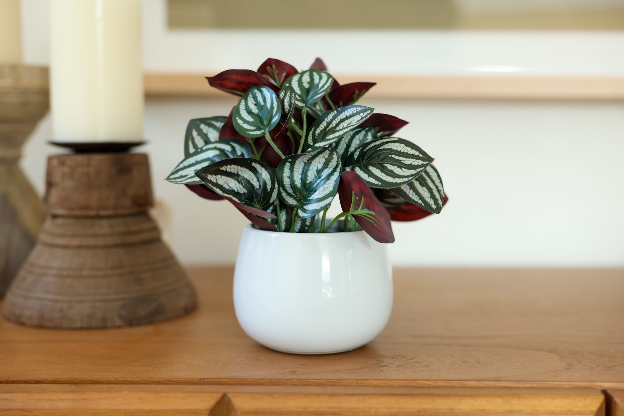 Mainstays Artificial Ivy Plant in White Ceramic Pot, 9.75 in