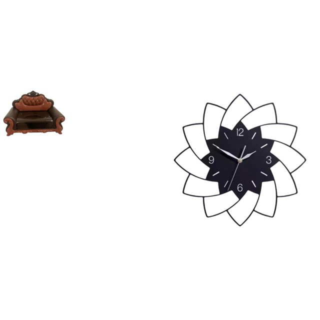 Sofá en miniatura para muñecas,Muebles de casa de muñecas,modelo de sofá europeo,decoración,Reloj de pared grande,Reloj de pared acrílico silencioso sin tictac,Reloj de pared grande para