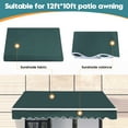 thumbnail image 2 of MCombo Patio Awning 12x10 Feet Fabric Replacement Sunshade Canopy for Retractable Awnings(Green), 2 of 10
