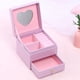 thumbnail image 5 of Caja de rejillas de doble capa para joyería, estuche organizador de gran capacidad, cajas de cajones con espejo, estuches creativos para mujer y Ropa, zapatos y accesorios Miscelánea Púrpura claro Guardurnaity AP018008-01, 5 of 6