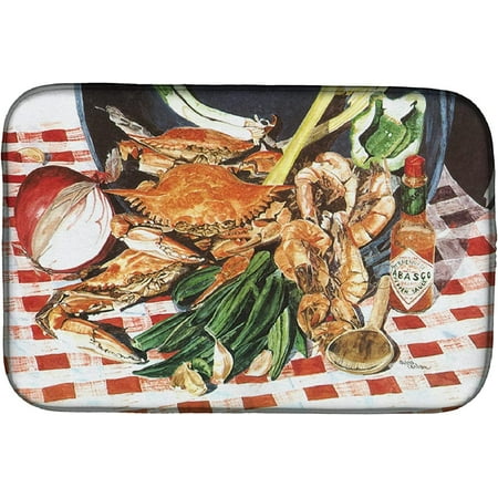 

8537DDM Absorbent Dish Drying Mat for Kitchen Counter Crab Boil Dish Drying Mat 14 x 21 multicolor
