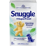 Snuggle SuperFresh Morning Breeze, Dryer Sheets, 105 Count