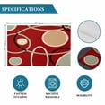 thumbnail image 6 of Geometric Red Placemats Set of 8, Boho Retro Abstract Circle Black Green Placemats for Dining Table, Place Mats for Kitchen Tabletop, Waterproof Wipeable Dining Table Mats Set, 6 of 9