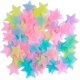 thumbnail image 1 of Pegatinas de pared fluorescentes YONGSHENG 100 piezas coloridas que brillan en la oscuridad, 1 of 2