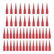 50 Pcs 25G Plastic Blunt Tip Tapered Dispensing Needle for Adhesives Glue Refilling Liquids, Red