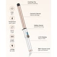 thumbnail image 7 of Hoson 1 Inch Extra Long Barrel Curling Wand, Ceramic Tourmaline Curling Wand Professional Dual Voltage with Adjustable Temperature, 7 of 7