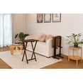 thumbnail image 6 of Mainstays TV Tray Table Set, 3-Piece with 2 Folding Rubberwood Trays and Storage Rack, Walnut, 6 of 15