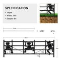 thumbnail image 4 of 15 Panels 8ft(L) x24in(H) Decorative Garden Fence Animal Barrier Fence,Black,Frog Pattern, 4 of 7