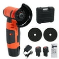 thumbnail image 2 of Tereitr Angle Grinder with 2 Batteries & Charger,12V Cordless Handheld Angle Grinder, 3.0-Inch Brushless Cut-Off Tool, Electric Polisher/Grinder for Metal, Tile, and PVC Cutting, 2 of 9