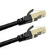 Cat8 Ethernet Cable Réseau Haute Vitesse Câble 40Gbps 2000mhz / Blindé Paire Torsadée / Or Plaqué Interface RJ45 Noir 2M – image 1 sur 7