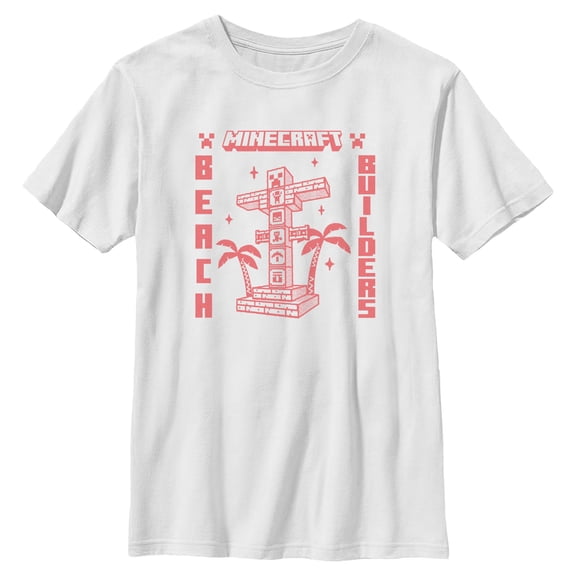Boys Minecraft Beach Builders Monocolor T Shirt