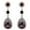 Purple, variant on Opvise Party Fashion Women Shiny Rhinestone Inlaid Waterdrop Long Dangle Stud Earrings