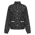 thumbnail image 5 of Jackets for Women Winter Coat Jackets Flannel Stand Collar Jacket(Pretty Bohemian Art Paisley,Size:S-4XL), 5 of 7