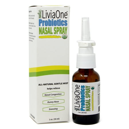 LiviaOne Probiotics Nasal Spray - USDA Organic Certified - All Natural - Wild Crafted - Helps Nasal Congestion - Sinusitis Relief - Runny Nose and Sneezing