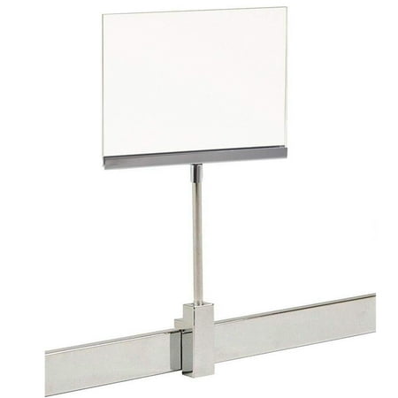 Rectangular Retail Rack 5.5" x 7" Acrylic Frame Magnetic Sign Holder Card Display, 13" H, 2 Pack