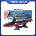 thumbnail image 3 of Toy Submarine Military Toy Naval Ship with Launching Function Model Ship with Sound Effects Army Toy War Ship Play Set for Kids 17.5 Inches Boat with Display Stand, 3 of 9