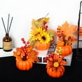 thumbnail image 6 of 1PC Artificial Pumpkin Ornament Fall Maple Leaf Sunflower Berry Set Decor Pumpkin Photography Table Centerpiece Props for Autumn Thanksgiving Home Table Decor, 6 of 8