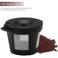 thumbnail image 6 of Coffee Maker, Single Serve Coffee Maker Machine 6 to 14 oz With Permanent Filter, Compatible with K Cup Pod & Ground Coffee, Mini Size Black, 6 of 7