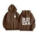 thumbnail image 1 of WEAIXIMIUNG Sweat à Capuche Zippé pour Femmes, Manches Longues, Imprimé Graphique, avec Cordon de Serrage, 1 of 6
