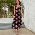 thumbnail image 6 of Patterned Happy Uterus in Black Sleeveless Dress women dress dresses ladies summer, 6 of 7