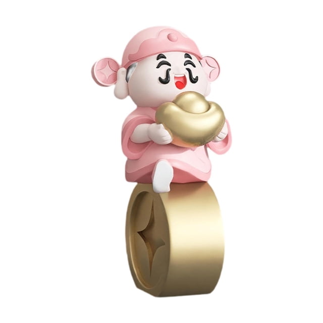 Estatua de Cai Shen, dios chino de la riqueza, decoración del hogar, adorno de Feng Shui para salpicadero de coche, figura de Buda para jardín, salón Rosa
