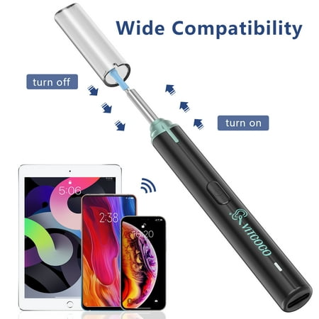 VITCOCO Otoscope Ear Wax Removal Kit with 1920P High Definiton Camera & 4 Types of Earwax Cleaning Earplug Kits - IP67 & 3.9mm Ear Endoscope for Android, iOS, and iPad