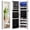01:White, variant on Skyhill Mirror Jewelry Cabinet,40in Jewelry Armoire Organizer,Door or Wall Mounted,6 LED Lights(Oak)