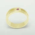 thumbnail image 4 of LBG British Made 9k Yellow Gold Natural Ruby Mens Band Ring - 25 size options - Size 6.75, 4 of 6