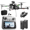 thumbnail image 1 of Drone GPS QAONIE K19 con controlador de pantalla de 4.5 pulgadas, 2 baterías, 1 of 5