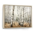 thumbnail image 2 of Designart "Birch Trees: Minimalist Scenery" Tree Birch Floater Framed Wall Art Living Room, 2 of 5