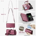 thumbnail image 4 of Crossbody for Samsung Galaxy S20 Ultra Case Wallet【RFID Blocking】with 10-Card Holder Zipper Bills Slot, Soft PU Leather Magnetic Shoulder Wrist Strap for Galaxy S20 Ultra Wallet Case Women, 4 of 15