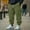 Army Green, variant on Jyeity Cargo Pants for Men Drawstring Fashion Cargo Pants Elastic Waist Loose with Pockets Pants L