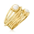 thumbnail image 3 of Ross-Simons 5x7mm Cultured Semi-Baroque Pearl Multi-Row Ring in 18kt Gold Over Sterling, Women's, Adult, 3 of 7